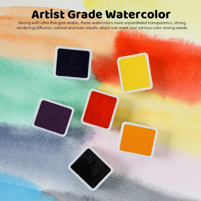12 Sheets Creative Watercolor Painting Paper for Kids Solid Water
