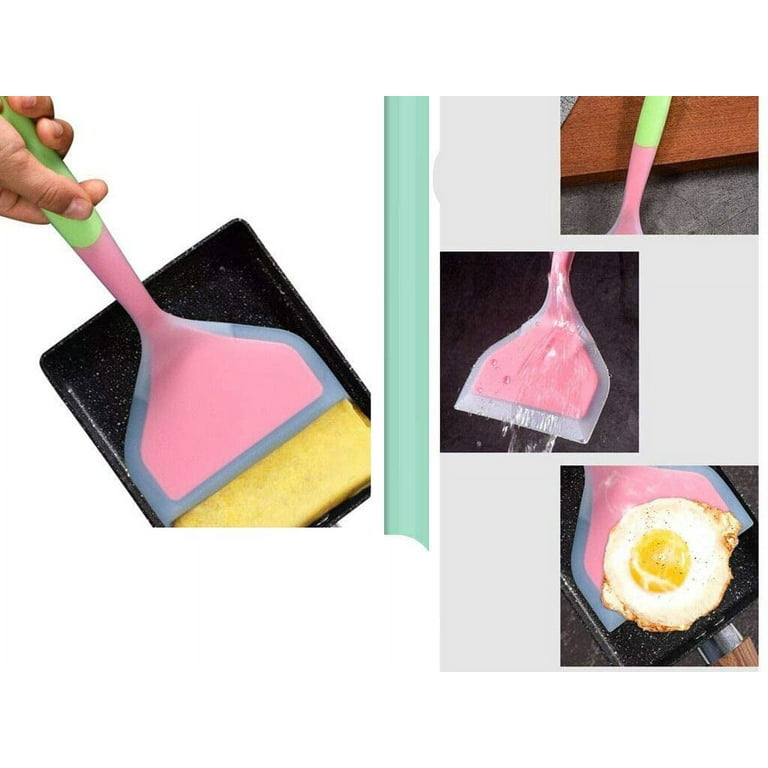Silicone Pancakes Shovel Wide Spatula Turner Nonstick Fried Shovel Fish  Spatula Silicone Wide Flexible Turner For Nonstick Cookware Egg Cookie  Omelett