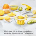 thumbnail image 2 of Tovolo Citrus Press with Pour Spout, White & Yellow – Manual Juicer for Lemons, Limes, Tangerines, Ergonomic Handle, BPA-Free, Dishwasher Safe, 2 of 7