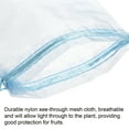 thumbnail image 5 of Uxcell Fruit Protection Bags 6x4" Nylon Fruit Netting Cover Bags with Drawstring for Garden Fruits Blue 100Pack, 5 of 6