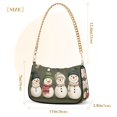 thumbnail image 3 of FORMRS Womens Shoulder Bag with Chain Strap Clutch Purse Cute Tote Handbag, Beige Snowmen, 3 of 7