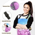 thumbnail image 2 of Purple Azalea Flower Oven Mitts and Pot Holders with Chef Apron Set 5 Pcs Kitchen Cooking Set, 2 of 6