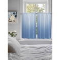 thumbnail image 4 of Light Blue Ombre Kitchen Curtains 54 Inches length, Modern Rustic Aqua Gradient Window Treatment Curtain Drapes, Thermal Insulated Drapes for Basement Hotel RV, 42"x54", 2 Panels, 4 of 7