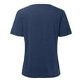 thumbnail image 7 of Women Summer Tops Womens Tops Dressy Casual V Neck Short Sleeve Shirts Loose T Shirts Trendy Tunic Blouses Comfy Long Sleeve for Women And Blouses for Loose Graphic Tee Extra Small Long Blue S, 7 of 7