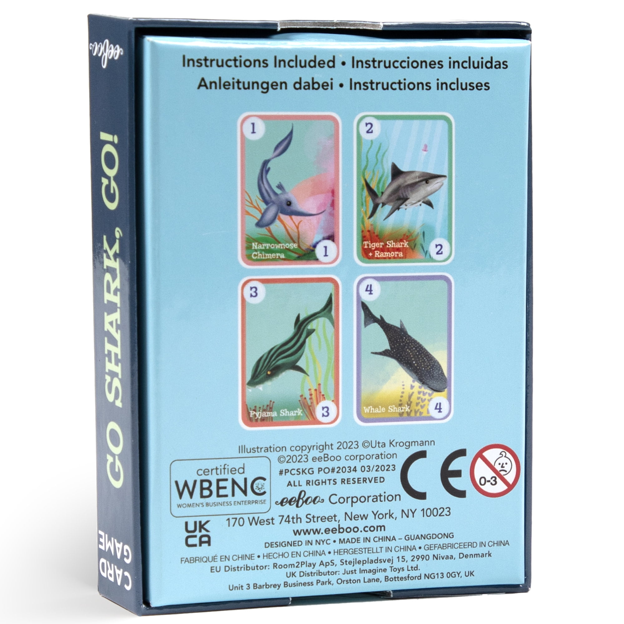 eeBoo: Go Shark Go! Playing Card Game - Adaptation To The Classic Card Game, Kids & Family, Preschool Game, Ages 3+
