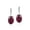 Red, variant on 14K White Gold Oval Ruby Lever Back Drop Earrings