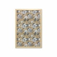 thumbnail image 1 of Floral Wall Art with Frame, Vintage Composition of Flowers and Leaves Romantic Art Dog-rose Pattern, Printed Fabric Poster for Bathroom Living Room, 23" x 35", Camel Dark Blue Grey, by Ambesonne, 1 of 2