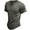 Grey, variant on Men's Round Neck Short Sleeve Henley Shirt Casual Sports Top - Polyester (S-XXL)