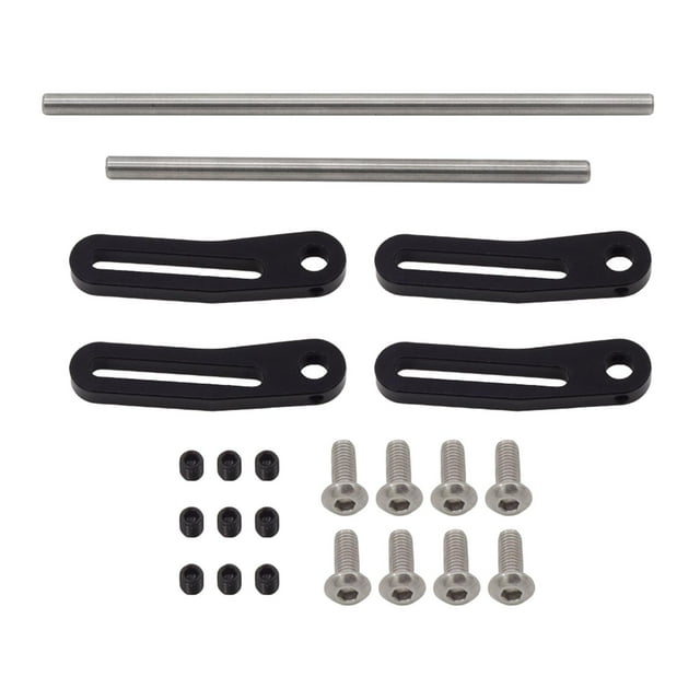 Parachoques de repuesto para coche teledirigido 1/10, cuerpo CNC, bricolaje, de metal, duradero, para 1:10 Negro