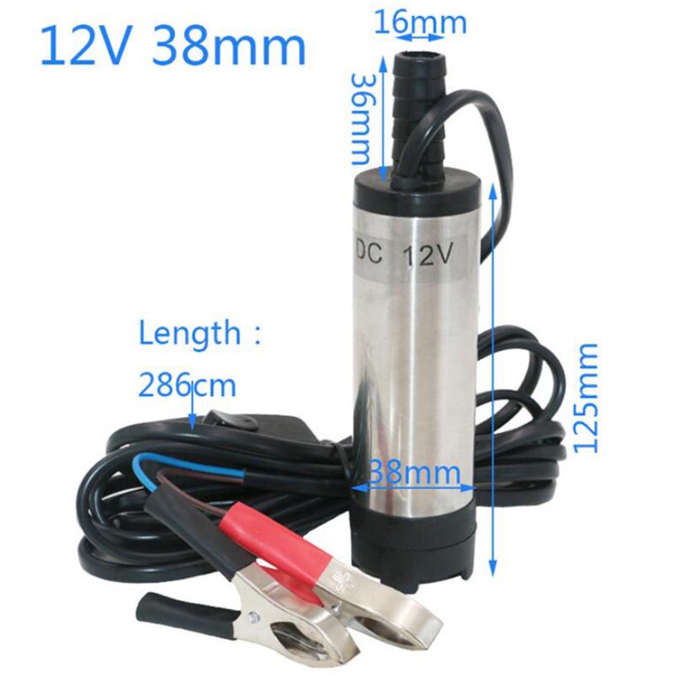 Dc 12v 38mm Oil Pump Water Pump, With Clip Diesel Oil Heating Oil