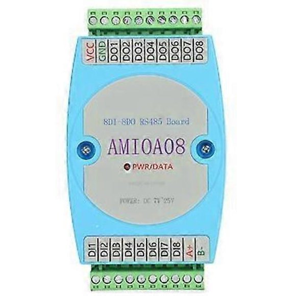 8DI 8DO Digital Input Output Module Optocoupler Isolation RS485 RTU Communication Control Panel