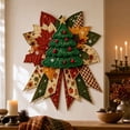 thumbnail image 2 of Guodhu Beginner Christmas Quilted Door Hanger Sewing Kit with Pre-Cut Fabric for Holiday Crafting Activity(Christmas Tree A), 2 of 6