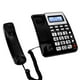 thumbnail image 2 of Teléfono con cable ABS GY T2020CID con altavoz, identificador de llamadas, calculadora (negro), 2 of 11