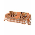 thumbnail image 2 of Orange Thanksgiving Sofa Covers for 3 Cushion,Washable Couch Cover for Sectional Sofa Slipcovers with Tassel,Plaid Pumpkin Buffalo Maple Leaf Loveseat Covers Futon Cover Throw Blanket 71''x118'', 2 of 8