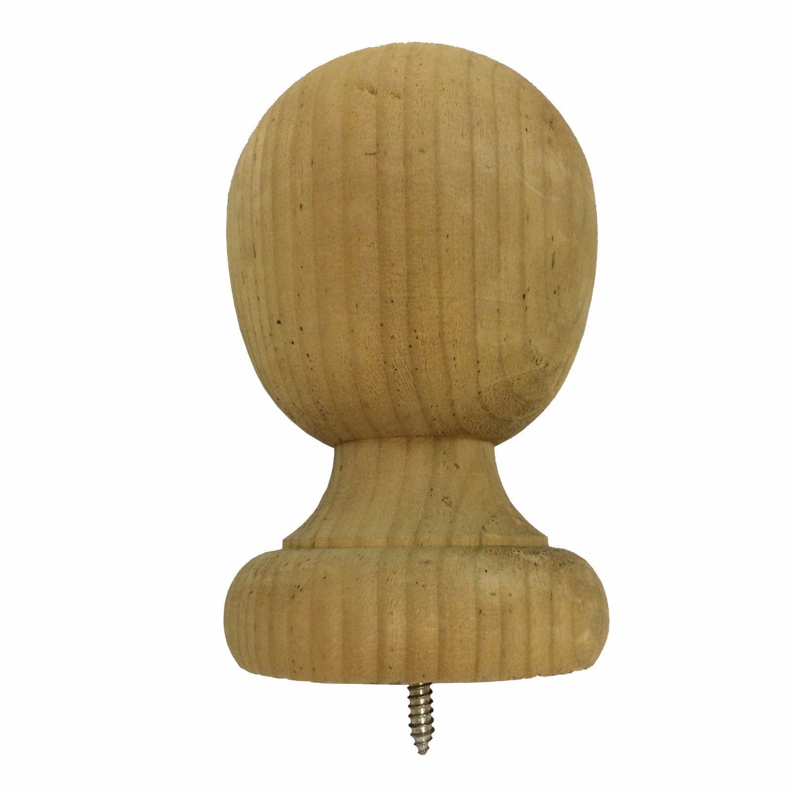 75mm 3/75mm Ball 1 Fence Post + Base to Suit 3 Brown Treated Finial 
