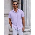 thumbnail image 2 of COOFANDY Mens Casual Shirts Short Sleeve Untucked Casual Dress Shirts, 2 of 6