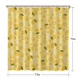 thumbnail image 5 of Lemon Yellow Shower Curtain 72x72 for Bathroom, Summer Fruit and Flower Print, Quick-Dry Polyester with Hooks for Airbnb or RV, 5 of 5
