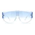 thumbnail image 1 of Hommes Incurvés Haut Grand Bouclier Racer Lunettes de Soleil Tous Bleu, 1 of 4