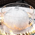 thumbnail image 3 of COSIEST Outdoor Round Terrazzo White Propane Fountain Fire Pit Table (Tank Outside), 3 of 7