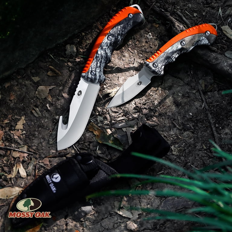 Mossy Oak 2 Pack 9in Gut Hook & 7.25in Skinning Knife Set with