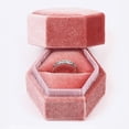 thumbnail image 6 of QIQUWOHUL Gorgeous Antique Jewelry Ring Box Velvet Ring Box Hexagon Single Ring Box Premium Vintage Double Ring Holder For Proposal Engagement Wedding Photoshoots, 6 of 6
