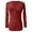 Brick Red, variant on Women's Slim V-Neck Knit Sweater - Fall Winter Drop Shoulder Long Sleeve Solid Color Comfort Pullover Top & St Patricks Day Sweater,Size:XXL
