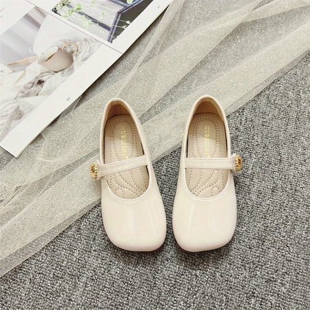 

Baby Girls Mary Jane Shoes Leather Soft Sole Non Slip Hook And Loop Princess Shoes For Toddlers Kids Children Spring And Summer