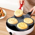 thumbnail image 3 of Rustless Egg Frying Pan 4Cup Nonstick Easy Clean Egg Cooker Omelet Pan For Breakfast Swedish Pancake Plett Crepe Pan Gas Stove and Other Stoves Cookware, 3 of 6