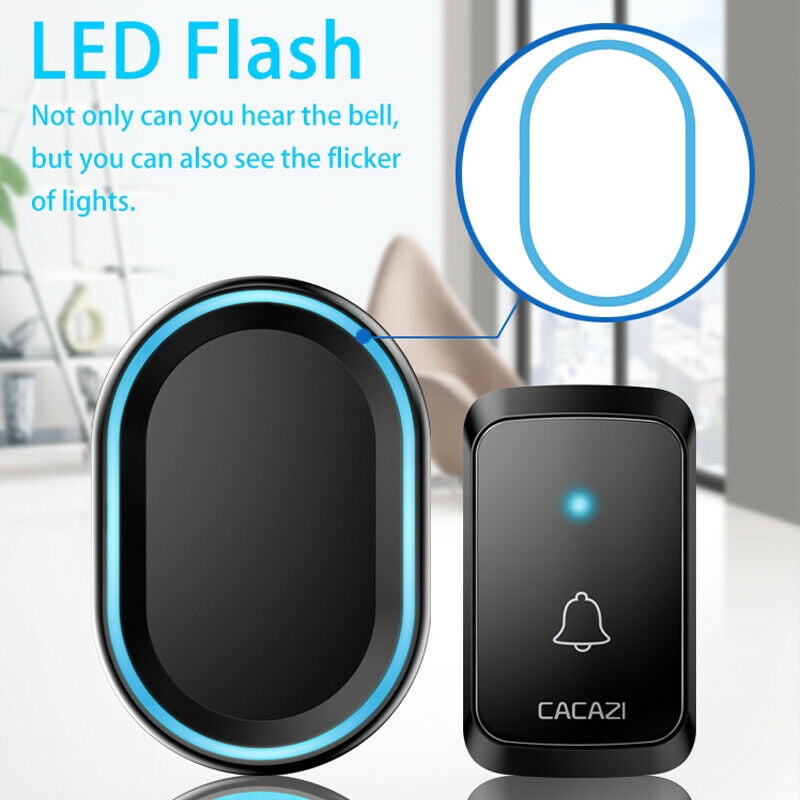 Wireless Doorbell Plug and Play Door Bell Plugin Receiver Waterproof