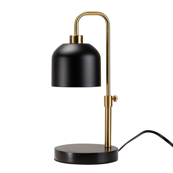 Better Homes & Gardens Adjustable Height Metal Shade Candle Warmer Lamp with GU 10 Bulb, Black