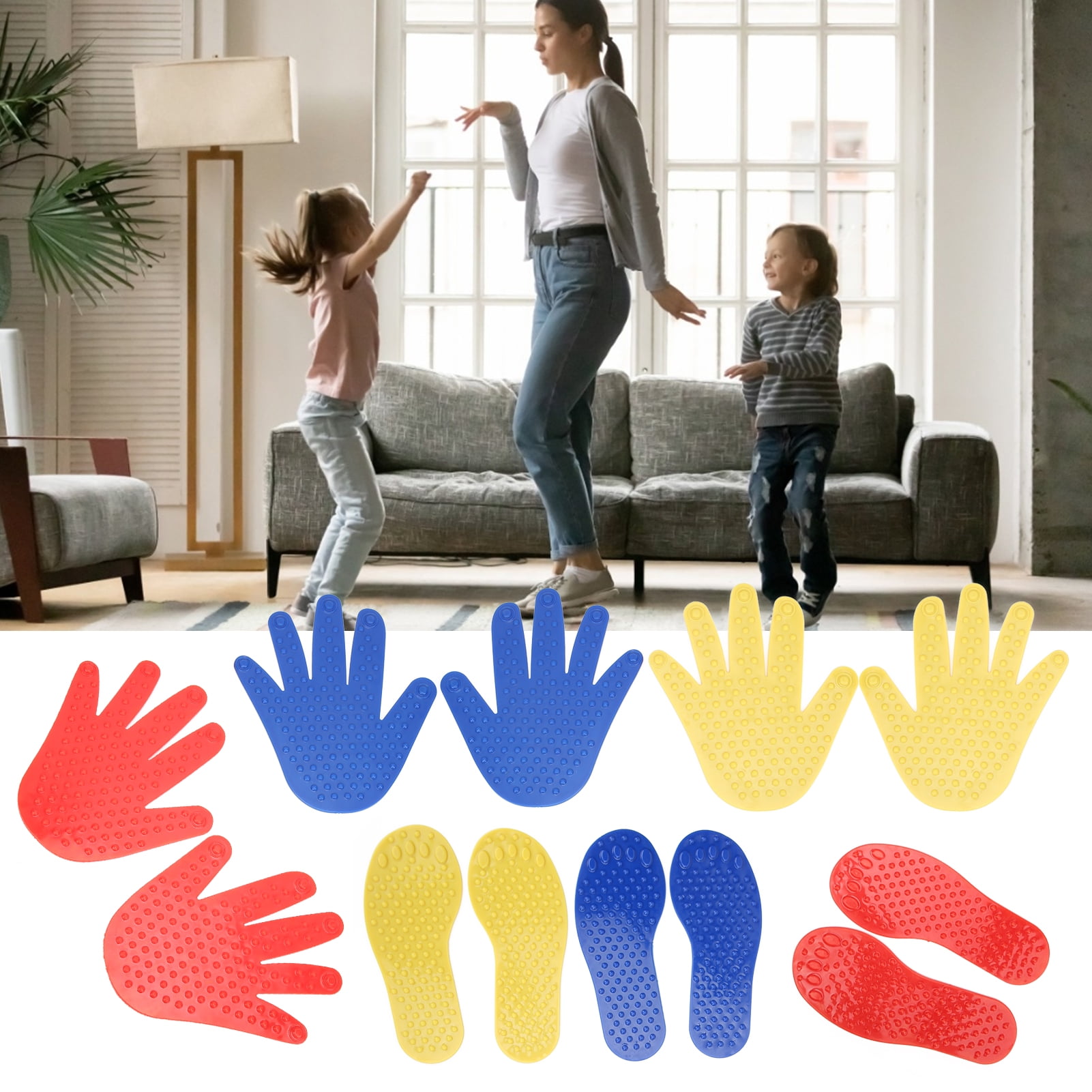 Hands And Feet Game Integration Toy, Build Muscle PVC Material Hands And Feet Play Mat  For Outdoor For Indoor For 1 Above Year Old