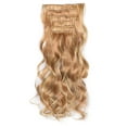 thumbnail image 3 of Pelucas con flequillo para mujer, peluca ondulada suelta, cabello real como Remy, extensiones de cabello largo con clip, peluca rizada completa, pelucas onduladas., 3 of 3
