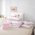 thumbnail image 6 of Erosebridal Initial Alphabet M 7-Piece Twin Bedding Sets,Princess Bowknot Wild Cheetah Pattern Bedding Comforter Set For Bowtie Girls,Reversible, 6 of 7