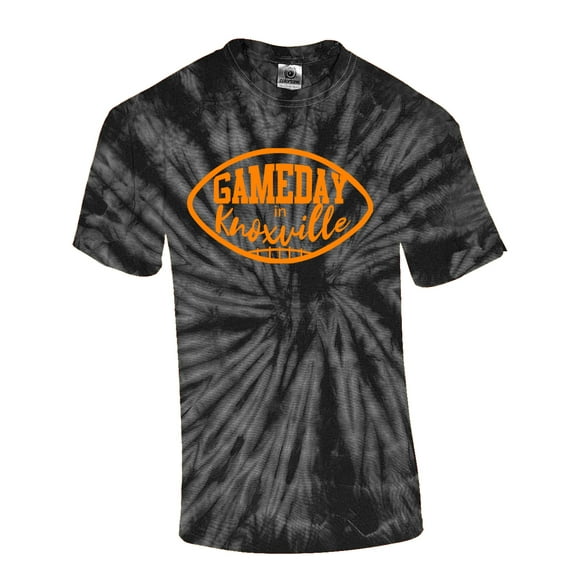 Mens Tennessee Tshirt TN Orange Game Day in Knoxville Football Short Sleeve T-shirt Graphic Tee-Black Tie Dye-medium