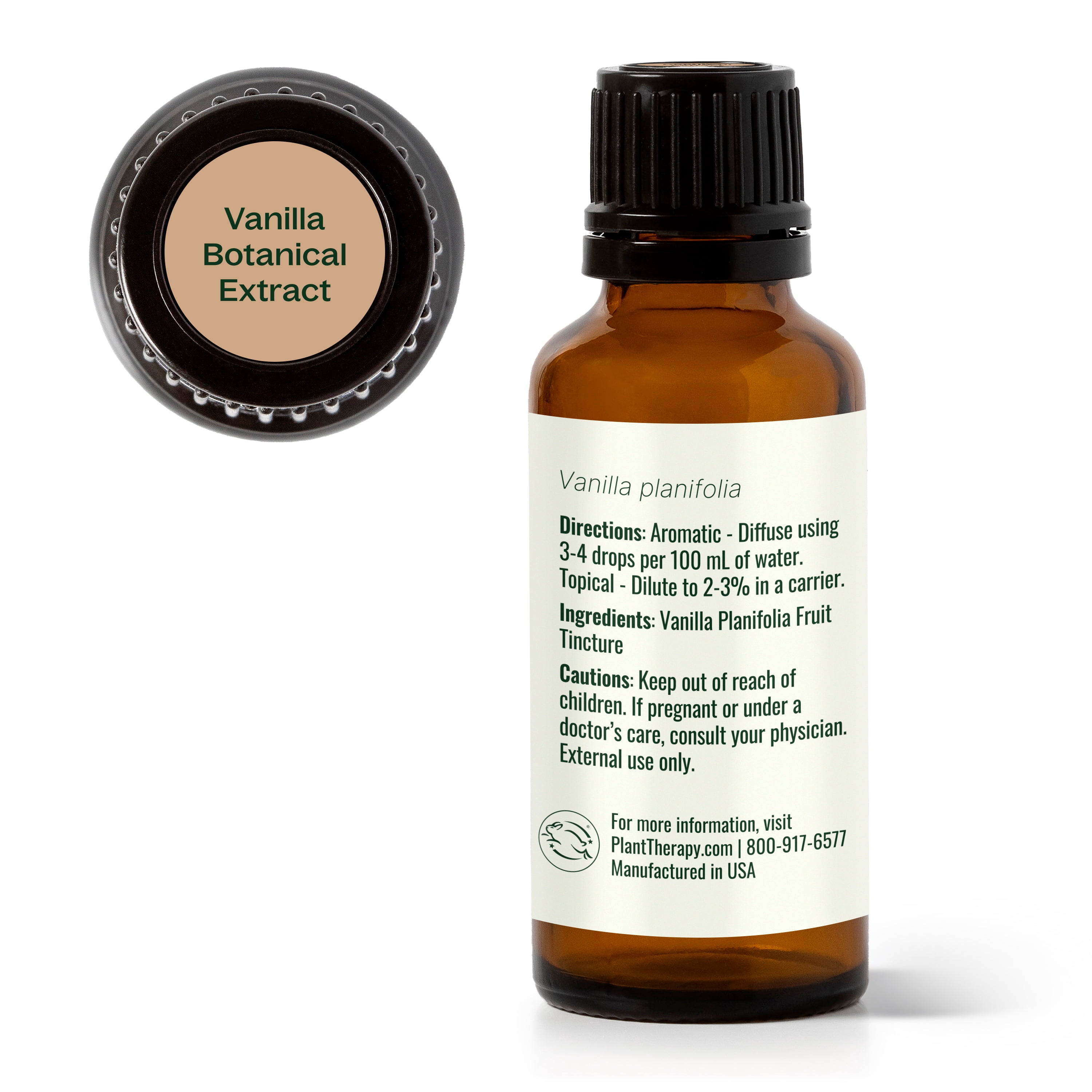 Plant Therapy Vanilla Botanical Extract 30 mL (1 oz) 100% Pure, Undiluted, Natural Aromatherapy