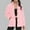 01 Pink, variant on zfwon Women Fleece Jacket Lightweight Button Down Stand Collar Plush Coats with Pockets Long Sleeve Cardigans Women's Solid Colour Comfy Jackets Outwear Winter Warm Loungewear