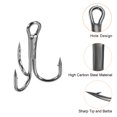 thumbnail image 4 of Uxcell 10#8#6#4#2# Carbon Steel Treble Fish Hooks Kit with Barbs, Black 1 Set, 4 of 5
