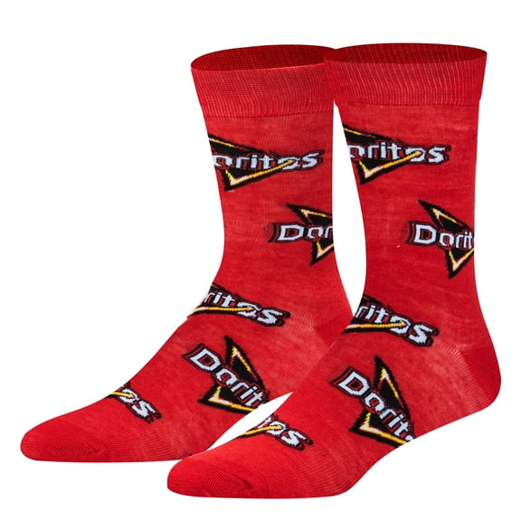 Crazy Socks – Doritos Tortilla Chips Unisex Crew Socks Large – Fun Snack Graphic, Comfortable
