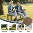 thumbnail image 7 of AwayHome 44"Weatherproof HIPS Outdoor Bench for 2-Person, Never Rot or Fade, Park Bench with Wood Grains,Brown, 7 of 7