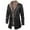 Black, variant on Mid Length Leather Jacket Business Casual Winter Coat With Thick And Oversized Notch Lapel