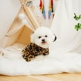 thumbnail image 6 of Mosey Pet Jumpsuit Fashionable Cow Leopard Pattern Dog Overall with Plush Ear Hat Winter Warm Pet Clothing, 6 of 7