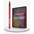 thumbnail image 2 of PRO Capacitive Resistive Stylus Universal 2 in 1 Compatible with Google Chromebook/PixelBook Go/Pixel Slate High Sensitivity & Precision Full Size 3 Pack! (RED), 2 of 5