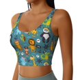 thumbnail image 2 of Uemuo pirates animals Pattern Women's Sports Bra - High Impact Support, Breathable, and Comfortable Athletic Bra for Running, Yoga, and Workouts-Medium, 2 of 8