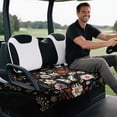 thumbnail image 4 of Uorisanigo Floral Butterfly Golf Cart Seat Covers Universal Golf Cart Seat Blanket Towel Fit for EZGO, Club Car and More 2-Seat Carts Dustproof Travel Sports Seat Cushion Accessories, 4 of 7
