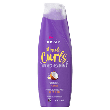 Aussie Miracle Curls with Coconut Oil, Paraben Free Conditioner, 12 Oz, 2 Pack
