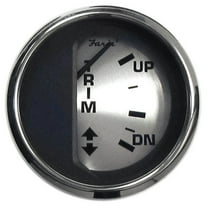 Faria 16016 Spun Silver Trim Gauge (Mercury/Mariner/Mercruiser/Volvo DP/Yamaha 2001 and Newer) - 2"