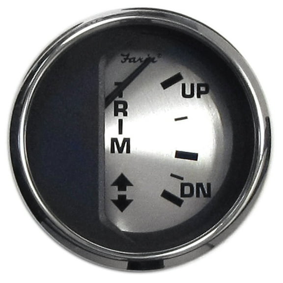 Faria 16016 Spun Silver Trim Gauge (Mercury/Mariner/Mercruiser/Volvo DP/Yamaha 2001 and Newer) - 2"
