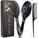 thumbnail image 1 of wonima11 Hair Brush, Boar Bristle Hair Brushes for Women Men Kids Thick Curly Dry Wet Hair, Smoothing Detangling Hairbrush Adds Shine and Improves Hair Texture with Hair Comb (Black), 1 of 1