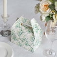 thumbnail image 4 of Efavormart 25 Pack White Green Party Favor Gift Tote Gable Boxes with Eucalyptus Leaves Print, Candy Treat Boxes - 6"x3.5"x7", 4 of 8