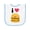 White and Light Blue, variant on Inktastic I Love Cheeseburgers Baby Terry Cloth Bib